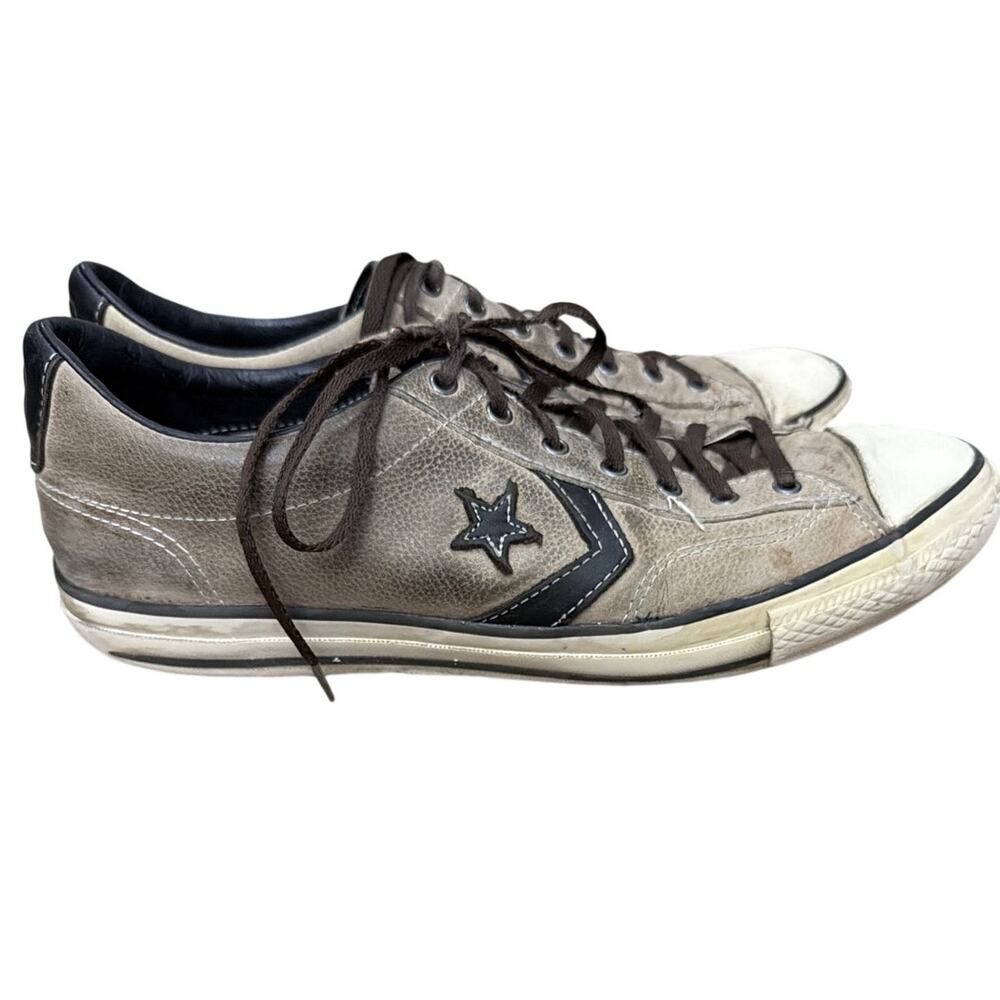 Converse John Varvatos Star Player EV leather shoes Gray Mens Size 12 *flaw*